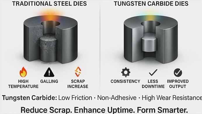 How Tungsten Carbide Dies Solve Galling and Adhesion in Metal Forming